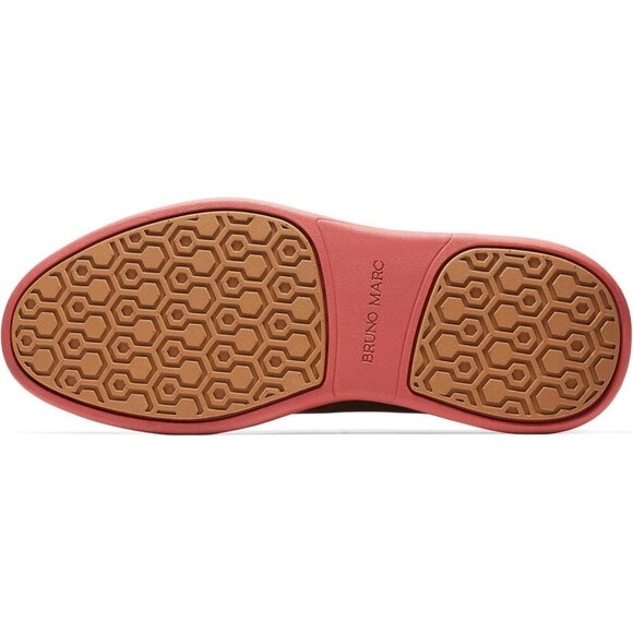 Bruno Marc Men's Faux Leather Brown\Orange Fashion Sneakers Oxfords Casual Shoes - Picture 4 of 7